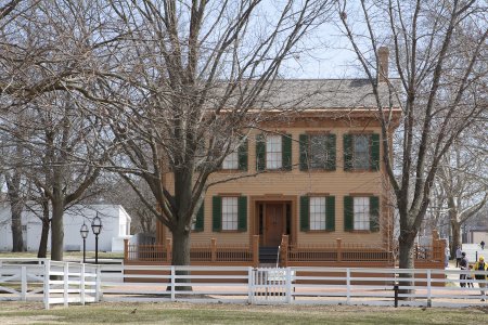 In dit huis heeft Abraham Lincoln 17 jaar gewoont